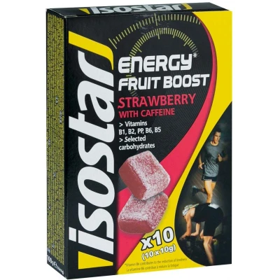 Obrázek Isostar ENERGY FRUIT BOOST želé 10x10g jahoda