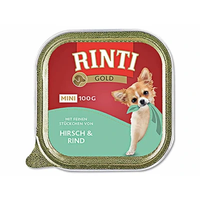 Obrázek Paštika RINTI Gold Mini jelen a hovězí 100g