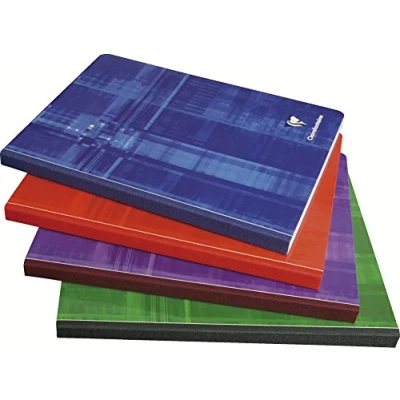 Obrázek Clairefontaine Clothbound Notebooks, 17 x 22 cm, normální, 90 g, 96 listů různé barvy, balení 5