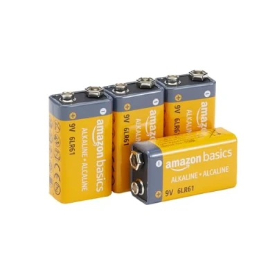 Obrázek Amazon Basics Alkalické baterie Everyday, 4 kusy (9V/6LR61) (vzhled se může lišit)