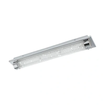 Obrázek EGLO LED stropní svítidlo Tolorico, 1 žárovka nástěnná lampa koupelna, koupelna z ušlechtilé oceli, skla a křišťálu v chromu, čiré, do vlhkého prostoru, neutrální bílá, IP44, L 57