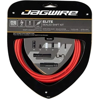 Obrázek Jagwire Road Elite Schaltzug, versiegelt, 2 Stück x Getriebekabel, rot, Einheitsgröße