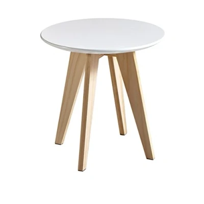 Obrázek Beistelltisch Wohnzimmertisch Nachttisch Rondo 299019 Platte MDF Lack weiß 40x40 cm