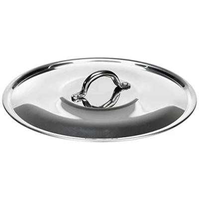 Obrázek Pentole Agnelli Víko z hliníku s rukojetí ušlechtilé oceli, stříbro 24 cm stříbrné/černé