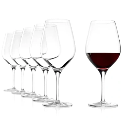 Obrázek Stölzle Lausitz sklenice Bordeaux Exquisit 645 ml I na červené víno 6dílná sada nárazuvzdorné kvalitní křišťálové sklo pěkné