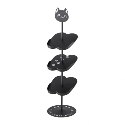 Obrázek Yamazaki 7964 Schuhregal für Kinder, schwarz, Stahl/Polypropylen, minimalistisch, 18 x 64.5 cm