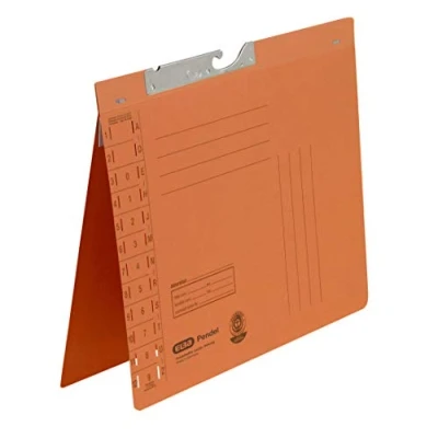 Obrázek Elba 90461BL závěsné pořadač, Manila karton, RC, 320 g/qm, obchodní založení A slotem Perforováním, 50 ks v balení, modrá, Oranžová