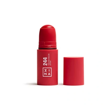 Obrázek 3INA MAKEUP The No Rules Stick 244 červená tvářenka na oči, rty, tváře s kyselinou hyaluronovou krém Blusher pro přirozený a zářivý povrch veganská bez drcení