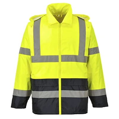 Obrázek Portwest Klasická kontrastní výstražná nepromokavá bunda, velikost: 4XL, barva: Žlutá/černá, H443YBR4XL, YeBk