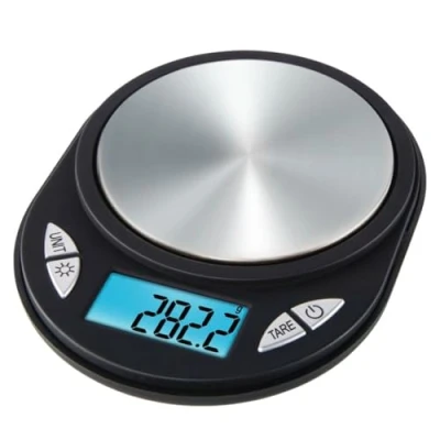 Obrázek Xavax Digitální jemná váha &quot;Jewel&quot; (váží až 500 g, přesná na 0,1 g/ct/dwt/oz/oz/ozt/gn, např. zlato, mince, šperky, drahokamy, písmena, tara, baterie), váha, zlatá dopisní