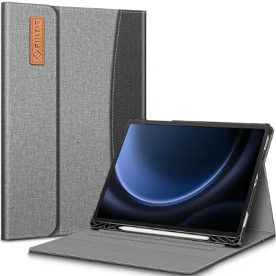 Obrázek Fintie pouzdro pro Samsung Galaxy Tab S9 FE 10. 9 palců/Tab 11 palců 2023 tablet, Folio ochranné S pozorováním z více úhlů, Pen držák a přihrádka na dokumenty, auto spánek/bdění, tmavě