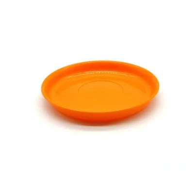 Obrázek Kimmel Dětský příbor, podšálek odolný proti rozbití, opakovaně použitelný, plast, oranžový