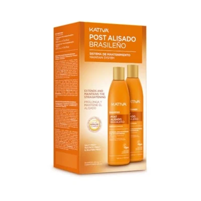 Obrázek KATIVA postalisado sada bez soli balení 2 lahviček x 250 ml celkem: Šampon a kondicionér 500