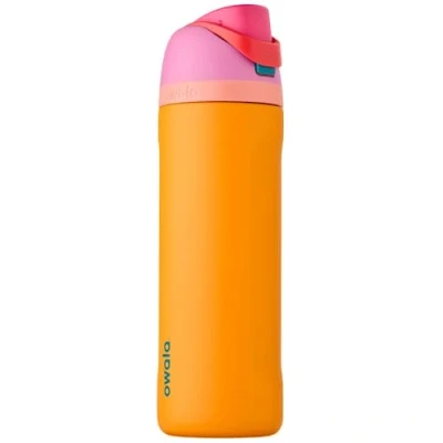 Obrázek Owala FreeSip izolovaná nerezová láhev na pití s brčkem, 710 ml bez BPA, optimální pro sport, fitness, outdoorové aktivity a cestování, tropická