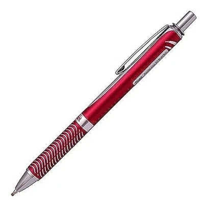 Obrázek Pentel BL407B A gelové kuličkové pero EnerGel Sterling mechanika tisku ve stříbrno červeném kovovém pouzdře 0,35 mm tloušťka čáry, 0,7 průměr kuličky, černé, 1 kus (balení ks)