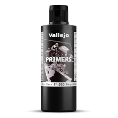 Obrázek Vallejo 074660 Grundierung, Spiel, glänzend, schwarz, 200 ml