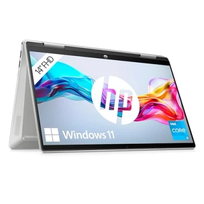 Obrázek HP Pavilion x360 Laptop 14&quot; FHD dotykový displej Intel Core i3 1315U 8 GB DDR4 RAM 512 SSD grafika UHD Windows 11 Home klávesnice QWERTZ stříbrná barva