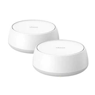 Obrázek TP Link Deco BE25 WiFi 7 Mesh WLAN(2 Pack), BE3600 Dual Band, 2 x 2.5 Gbit/s Port für Jede Einheit, WPA3, 4 Streams, 160 MHz Kanäle, Gästenetzwerk, HomeShield, Empfohlen Häuser mit 3 Zimmern