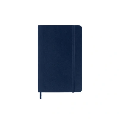 Obrázek Moleskine Klasický poznámkový blok, linkovaný měkká vazba a elastický uzávěr, formát Pocket 9 x 14 cm, safírově modrá, 192 stran