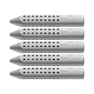 Obrázek FABER CASTELL 187100 trojúhelníková guma Grip 2001, šedá, 5 kusů