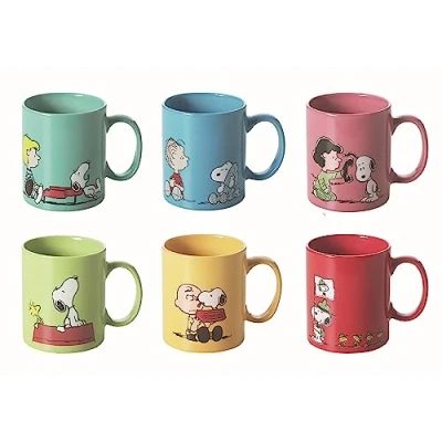 Obrázek Excelsa Brunch Time keramický hrnek 6dílná sada Snoopy