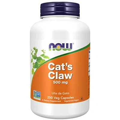 Obrázek Now Foods, Cat&#039;s Claw (kůra kočičí drápky), 500 mg, 250 veganských kapslí, laboratorně testováno, rostlinné, bez lepku, sóji, vegetariánské