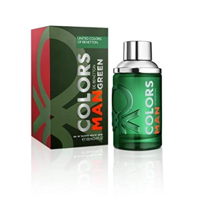 Obrázek United Colors of Benetton Green od Colors, Eau de Toilette sprej pro muže, dřevitá vůně s citrusovými plody, bergamot, koriandrem a vetiver 100 ml