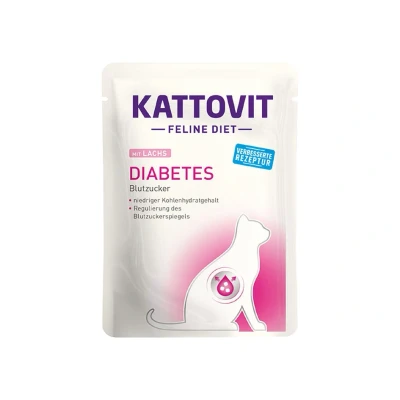 Obrázek Kapsička KATTOVIT Feline Diet Diabetes s lososem 85g