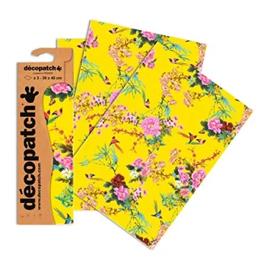Obrázek Decopatch C750O Papier No. 750 (gelb Hawai, 395 x 298 mm) 3er Pack