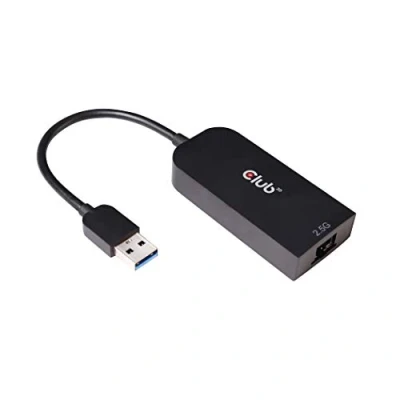 Obrázek Club 3D USB 3.2 Gen1 adaptér Typ A na 2, 5 Gigabit Ethernet ST./BU. černý, CAC 1420