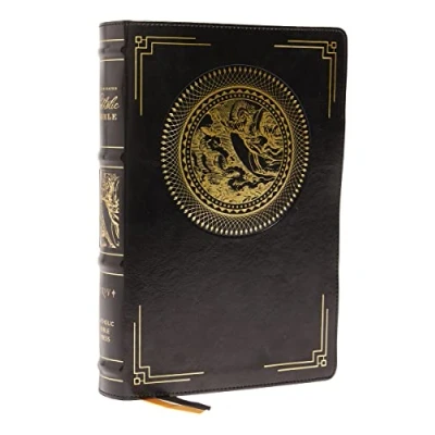 Obrázek NRSVCE, Illustrated Catholic Bible, Leathersoft, Black, Comfort Print: Holy Bible