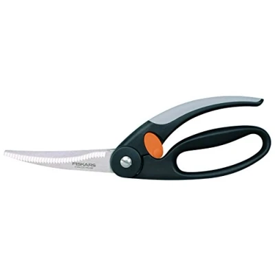 Obrázek Kuchyňské nůžky, ergonomický tvar, černá, 25cm