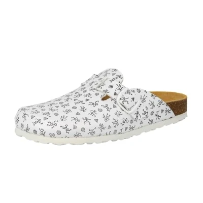 Obrázek Lico Unisex Bioline Clog Print pantofle, bílá šedá