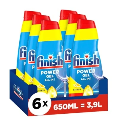 Obrázek Finish Power Gel Citrus tekutý prostředek na mytí nádobí 6 x 650 ml