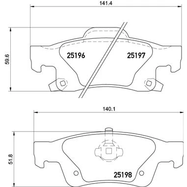 Obrázek Sada brzdových destiček, kotoučová brzda BREMBO P 37 016