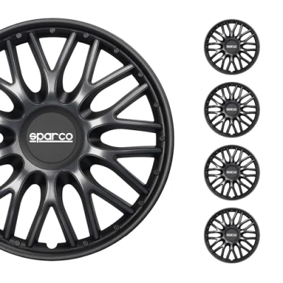 Obrázek Sparco Sada ozdobných krytů kol Roma 14&quot; šedá/černá