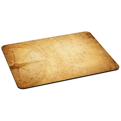 Obrázek PEDEA Gaming a Office podložka pod myš 350 x 260 mm se sešitými okraji protiskluzovou spodní stranou, compass