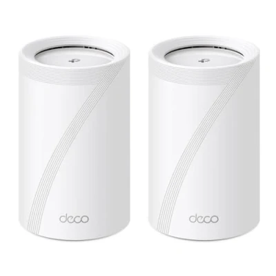 Obrázek TP Link Deco BE65 𝐖𝐢 𝐅𝐢 𝟕 Mesh WLAN Set (2er Pack), BE9300 Tri Band Router und Repeater (6 GHz, 2.5 Gbit/s Ethernet Port, 9 Gbps Geschwindigkeit, WPA3, 320 MHz Kanäle)