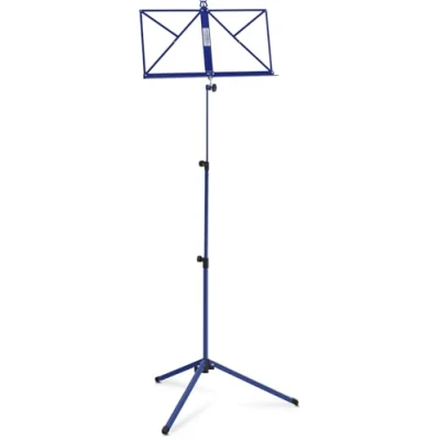 Obrázek Classic Cantabile Stojan na noty Medium skládací pult pro děti a dospělé s držákem podložce nastavitelná výška 65130 cm gumové nožky modrý