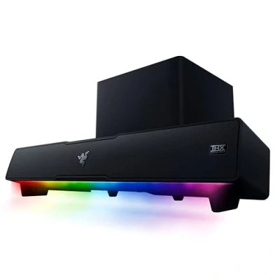 Obrázek Razer Leviathan V2 PC herní soundbar (s prostorovým zvukem Dolby 5.1, výkonným subwooferem pro hluboké basy, ideální hry, filmy a hudbu), černý