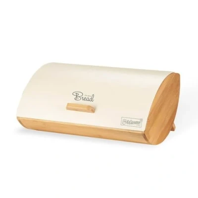 Obrázek Feel Maestro Brotkasten MR 1775 IVORY Elfenbein Holz Metall Bambus 25 x 13,3 36,5 cm