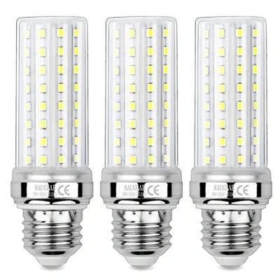 Obrázek SAUGLAE 20W LED žárovky kukuřice, 150W ekvivalentní, 6000 K studená bílá, 2300 lm, E27 Edison šroubové žárovky, 3 kusy