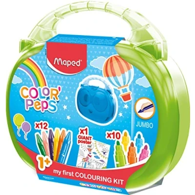 Obrázek Maped M897416 sada na malování KIDS Box, Color&#039;Peps, 12 ks fixů s omalovánky