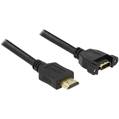 Obrázek Delock 85102 Kabel HDMI A konektor na zdířku pro montáž 1 m černá