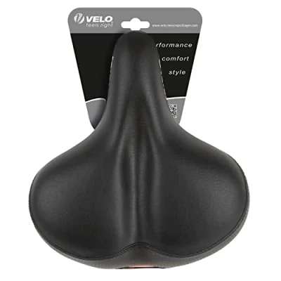 Obrázek Velo sedlo Safety, na kolo, sedlo, elastomerové odpružení absorbující nárazy, O zóna Base Cut, ochrana proti otěru, 265 x 240 mm, černé