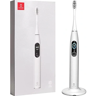 Obrázek Oclean Elektrický zubní kartáček X Pro Elite Sonic Stumm 42 000 ot/min, 4 režimy kartáčů, 32 stupňů intenzity 35 dní, výdrž baterie IPX7, vodotěsnost 45 dB, nízkohlučný šedý