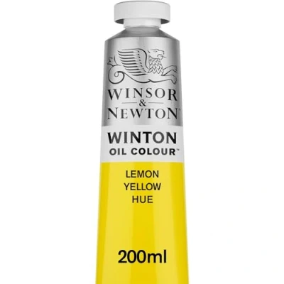 Obrázek Winsor &amp; Newton 1437346 Winton, feine hochwertige Ölfarbe 200ml Tube mit gleichmäßiger Konsistenz, Lichtbeständig, hohe Deckkraft, Reich an Farbpigmenten Zitronengelb Farbton