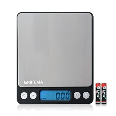 Obrázek GRIFEMA Küchenwaage Digitale Profi (Hochpräzise 0.01g 500g) Feinwaage mit LCD Display und 2 Batterien, Briefwaage Abstellautomatik Tara, Kitchen Scale Klein 6 Maßeinheit