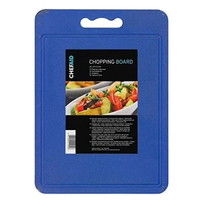 Obrázek Chef Aid Großes Schneidebrett, Poly Mehrzweck Anti Rutsch Oberfläche, leicht zu reinigen und spülmaschinenfest, mit Griff, Maße: 40 x 30 cm, in weiteren Farben erhältlich
