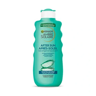 Obrázek Zklidňující hydratační mléko Garnier Ambre Solaire After Sun s přírodním aloe vera (24hodinová vlhkost dermatologicky testováno), 1 balení 400 ml